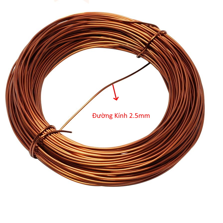 Dây đồng quấn động cơ, biến áp 2.5mm cuộn 100g