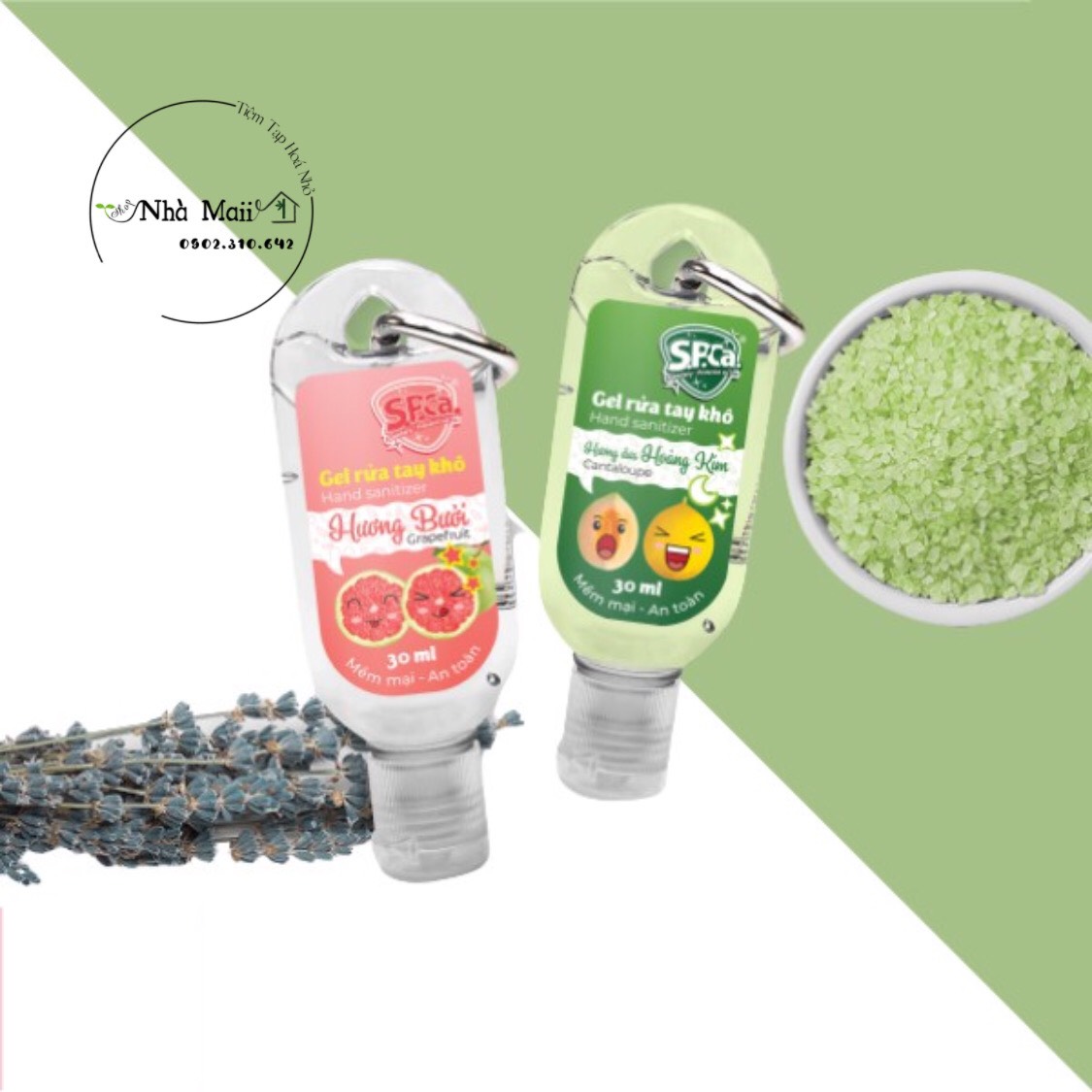 💥 GEL RỬA TAY KHÔ 30ML MÓC TREO - S.P.CA 💥