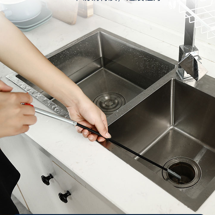 Dụng cụ thông cống đa năng, kẹp gắp rác 4 mócdạng dây có thể uốn gập siêu tiện ích