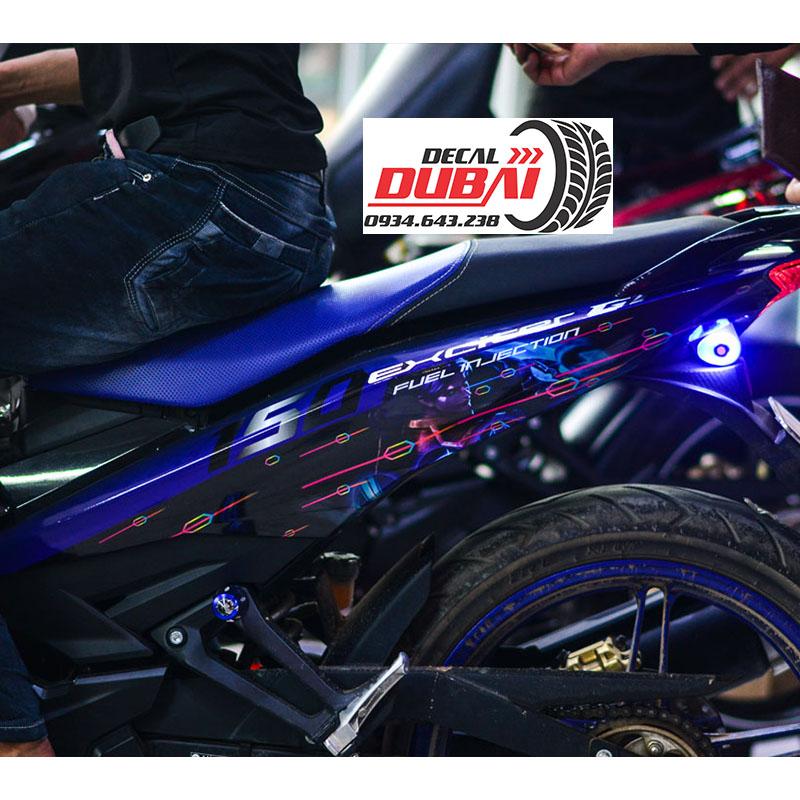 Tem Xe Exciter 150 Xanh Đen Liên Quân