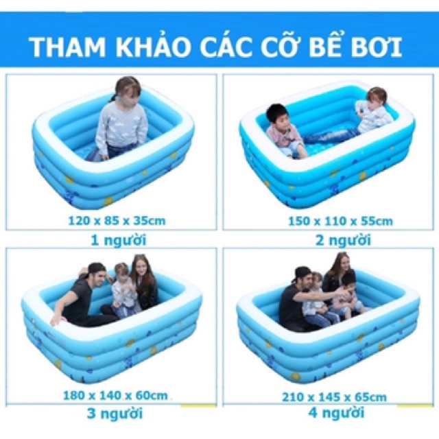 Bể bơi cho bé tại nhà đủ kích thước 1m2 1m5 bể bơi bơm hơi tại nhà, bể tắm bơm hơi tại nhà cao cấp bể bơi phao cho mùa hè bể bơi gấp gọn