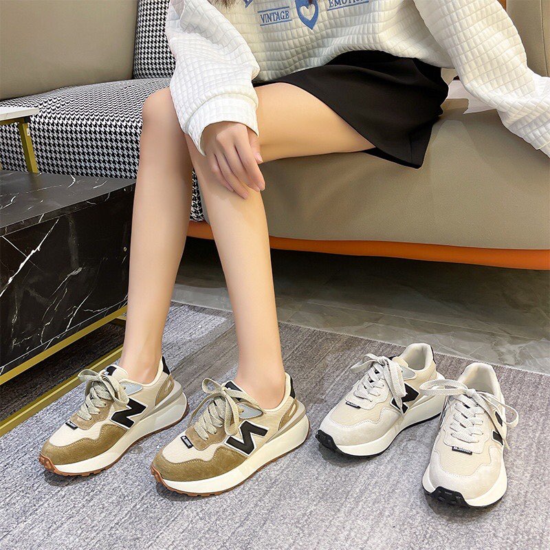 giày Nữ Thể Thao Chữ N Độn Đế Cao Cấp