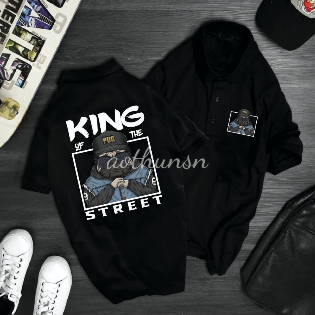 Áo thun CỔ TRỤ CỔ BÂU King mới