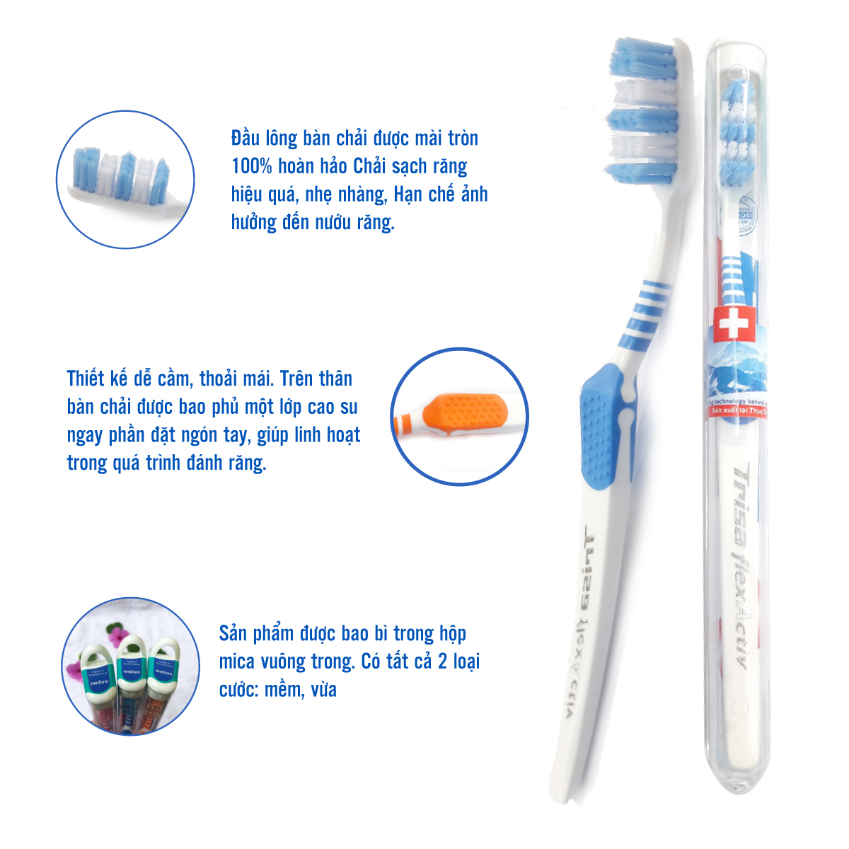 Combo 2 Bàn Chải Đánh Răng Trisa FlexActiv