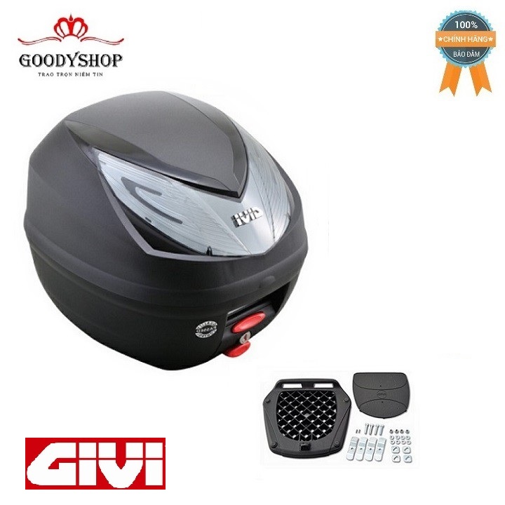 Thùng đựng đồ xe máy givi e250n2 monolock 25 lít tặng đế đệm goodyshop