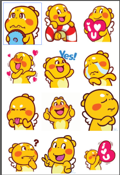 Sét Tem Khủng Long 12 Hình khác nhau