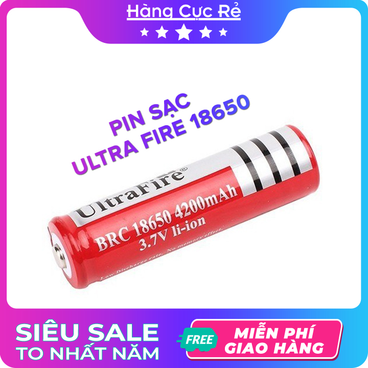 Pin sạc loại xịn ultra fire 18650 - shop hàng cực rẻ