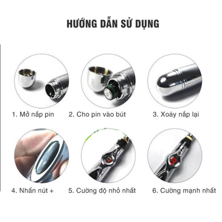 Bút Châm Cứu Trị Liệu Xung Điện OKILA GF-618 - châm cứu 3 đầu massage toàn thân - Bút xung điện dò huyệt châm cứu đông y tia hồng ngoại (thông kinh lạc) giảm đau cơ, đau xương khớp, massage toàn thân cần thiết mọi nhà