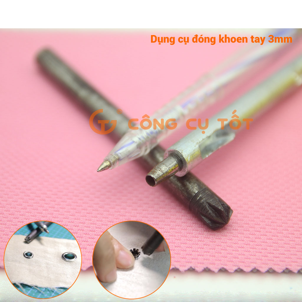 Bộ dụng cụ đóng khoen bạt để bấm lỗ và dập khoen mắt cáo