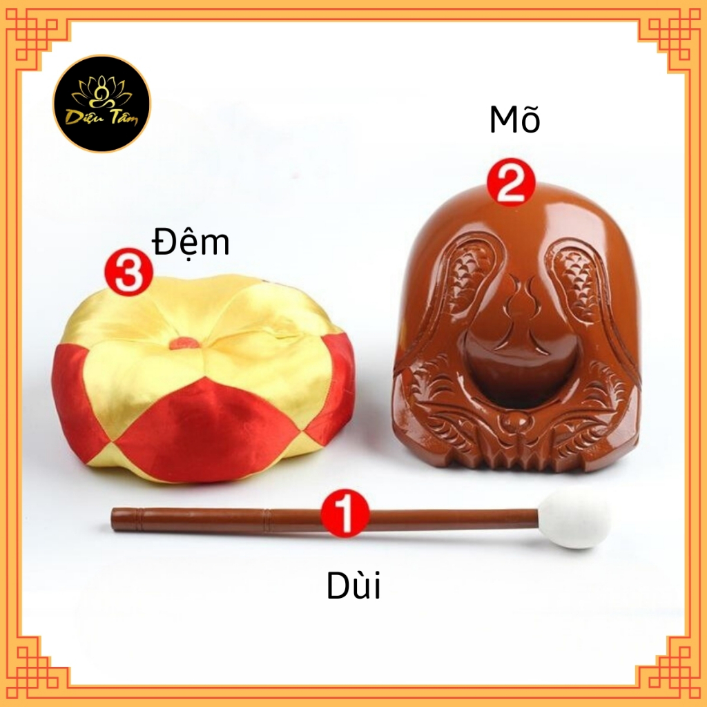 Mõ vàng tụng kinh, mõ chùa Đài Loan mõ gỗ long mão niệm phật đồ thờ cúng