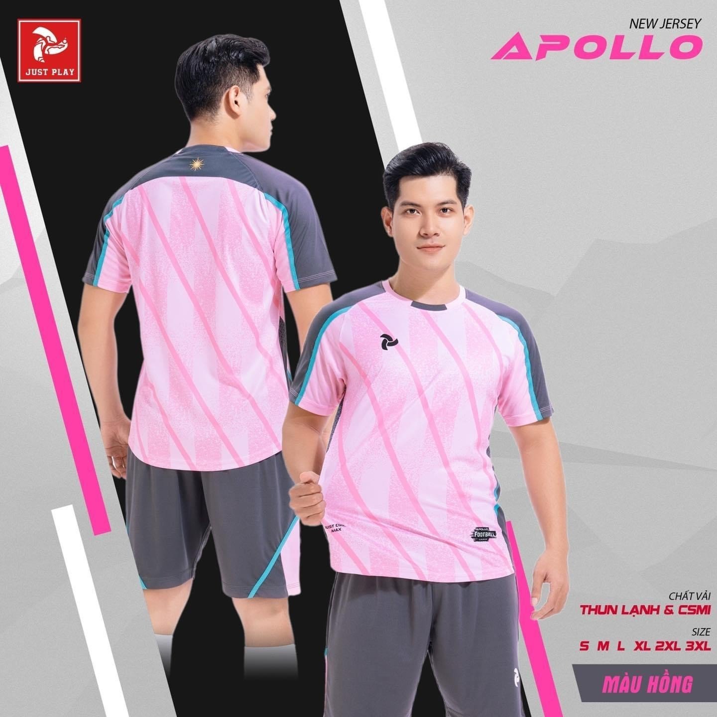 Quần áo bóng đá không logo jp apollo có in tên số