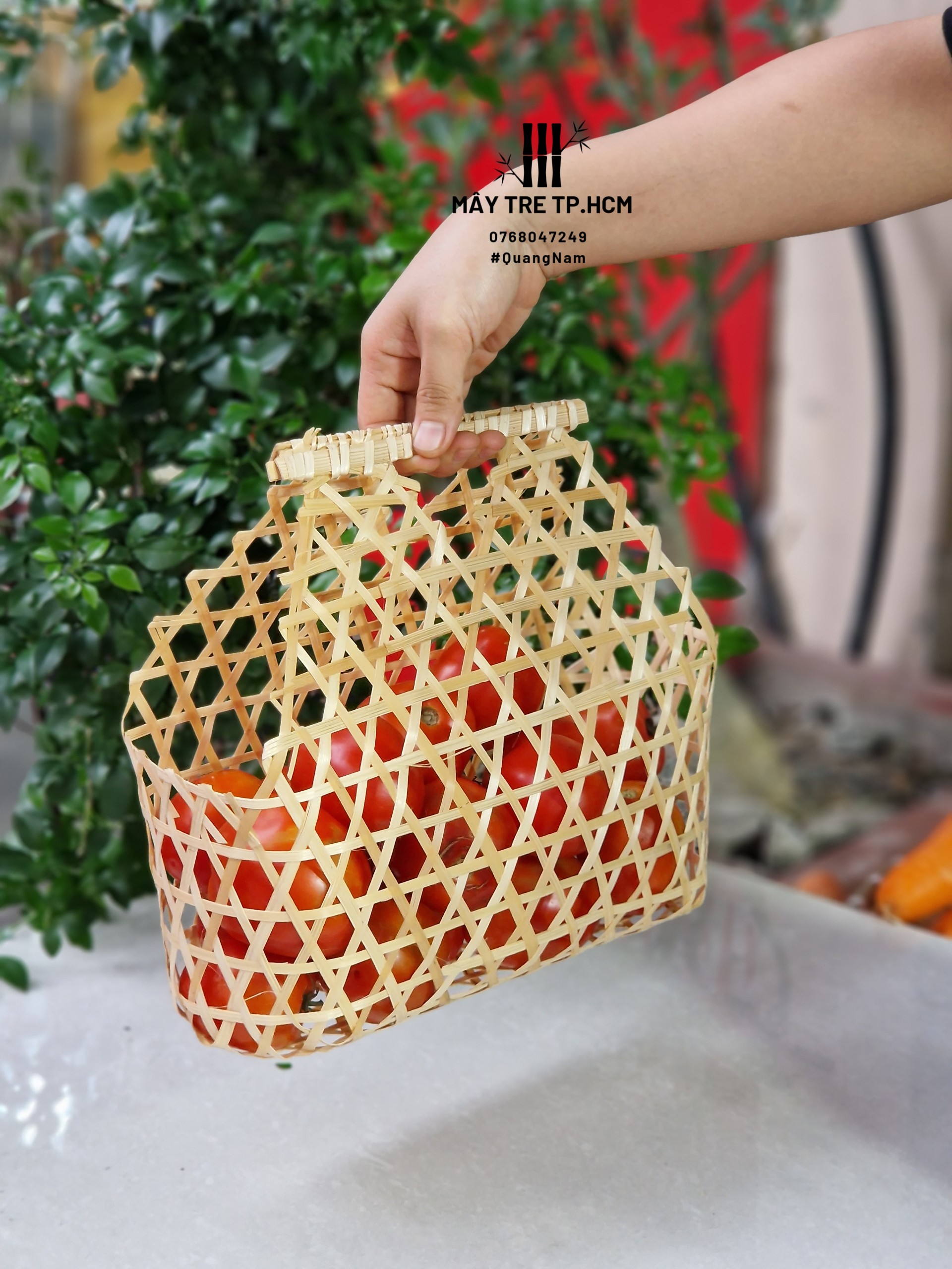 Giỏ tre đựng quà, giỏ đựng trái cây, quà tết