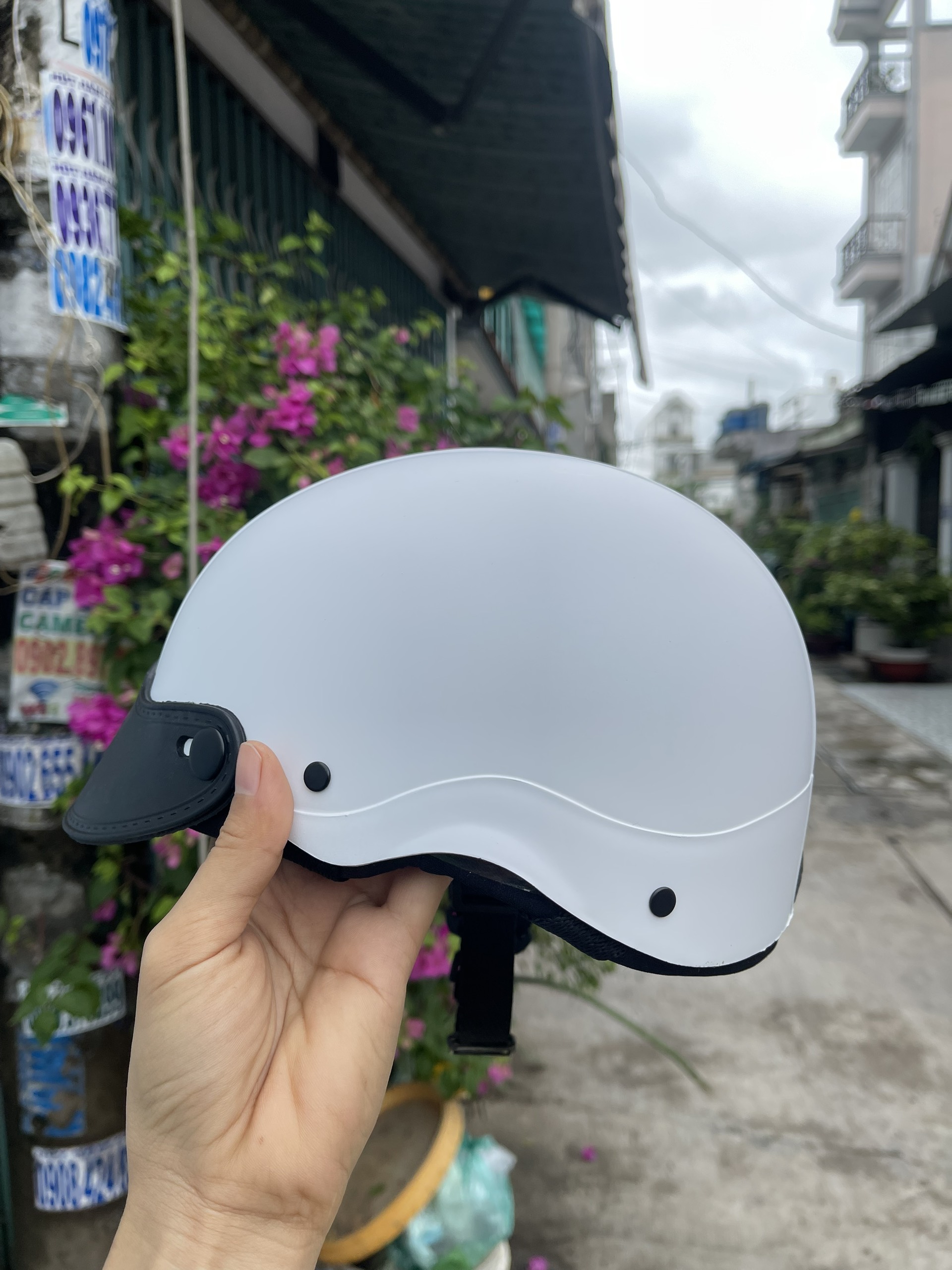 nón bảo hiểm nửa đầu nhiều màu lựa chọn