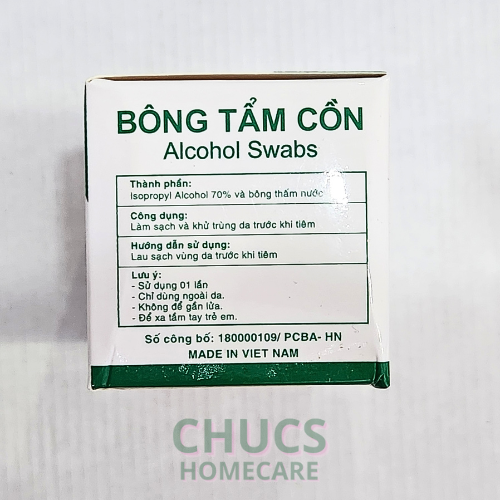 10 miếng bông tẩm cồn sát trùng TANAPHAR