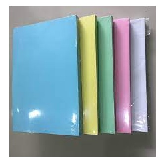 Giấy bìa màu A4, bìa cứng loại 1 đủ 100 tờ định lượng 180gsm