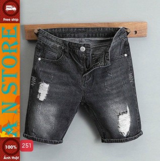 quần short jean nam cao cấp hàng chuẩn shop vải jean cao cấp M251 An Nhiên thumbnail