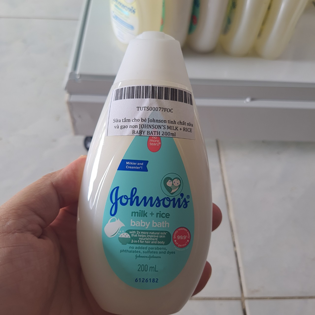 Dầu gội/sữa tắm/tắm gội Johnson's
