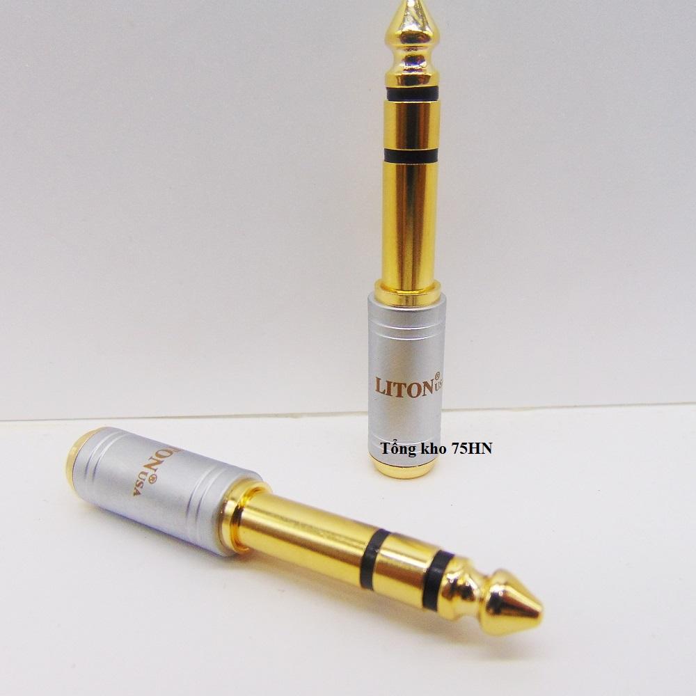 01 jack chuyển audio 6.5mm ra 3.5mm stereo gold 24k liton usa