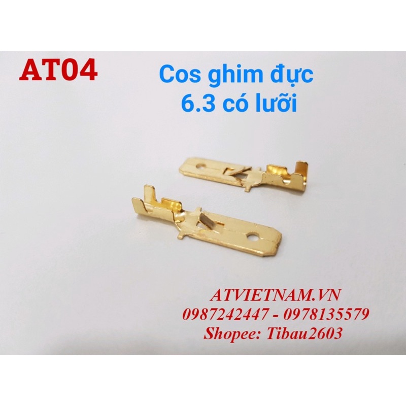 Cos Đực Ghim 6.3 có lưỡi - AT04 ( 1 bịch/50 cái)