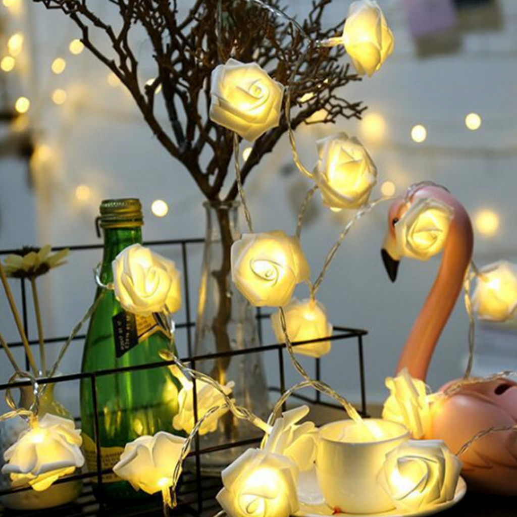Đèn Led Trang Trí, Dây Đèn Trang Trí Hình Bông Hồng
