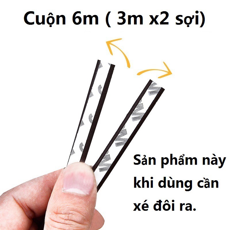 [HCM]6 Mét Ron Nẹp Khung Cửa Chống Gió Lùa Cách Âm Chống Va Đập
