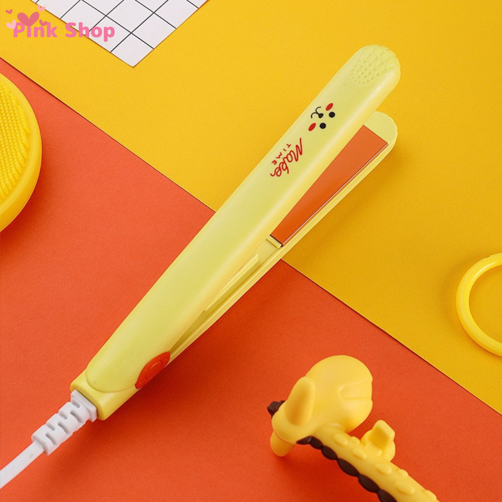 Máy uốn tóc, Máy duỗi tóc mini Pinkshop nhiều chức năng làm xoăn, cụp ép thẳng