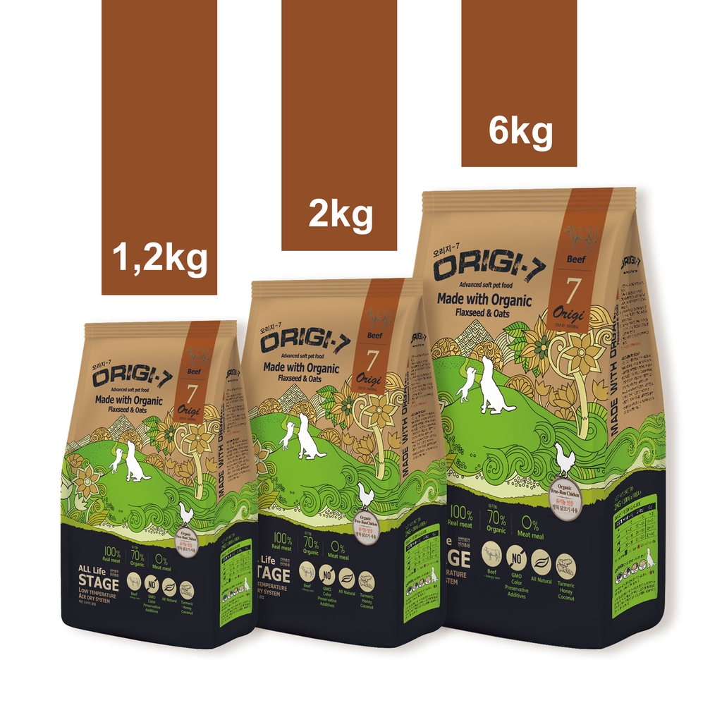 Hạt mềm hữu cơ Origi-7 cho chó mọi lứa tuổi vị Thịt bò