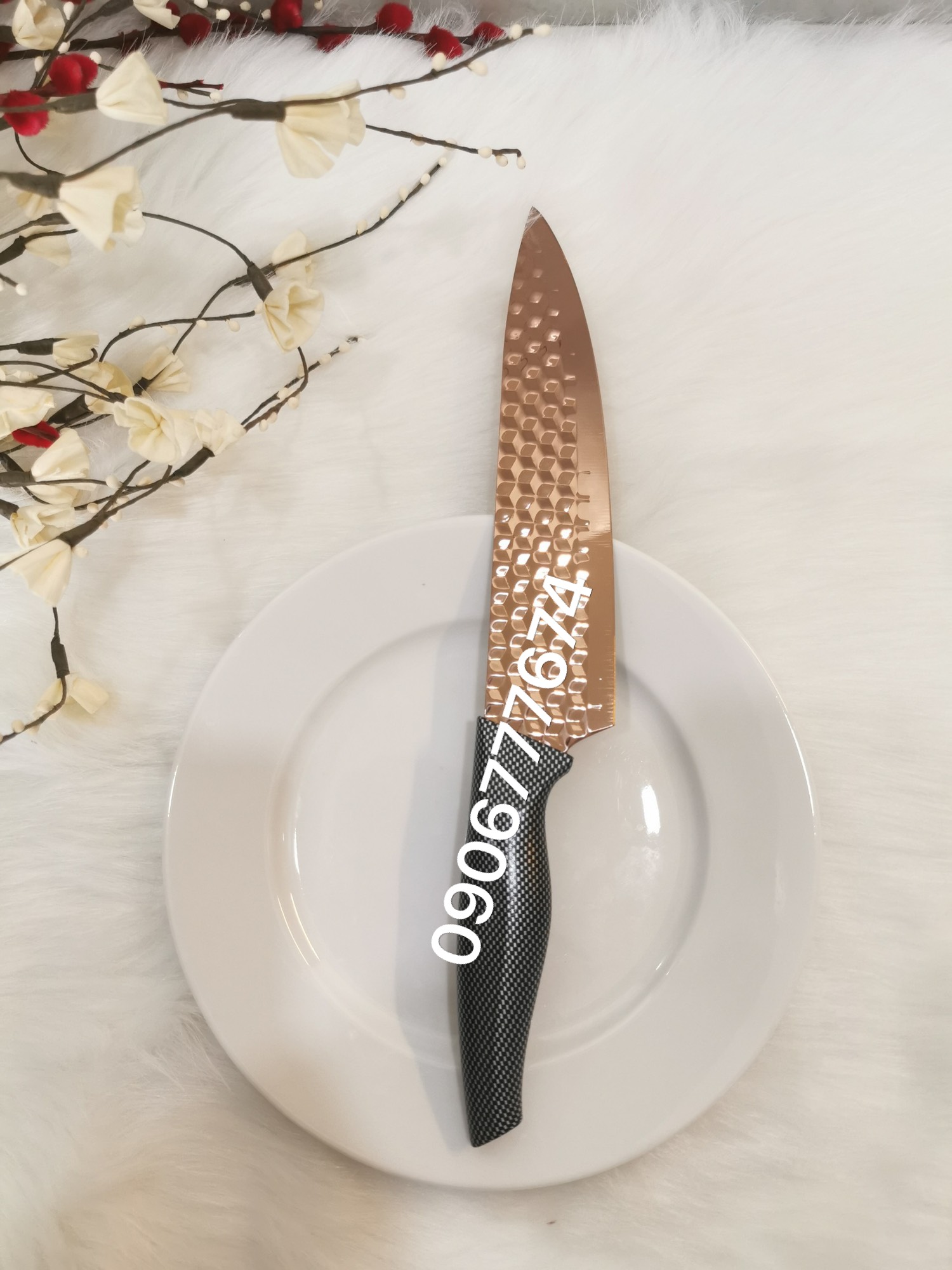 Dao Đầu Bếp Rose Gold 20cm Delaware - 007016