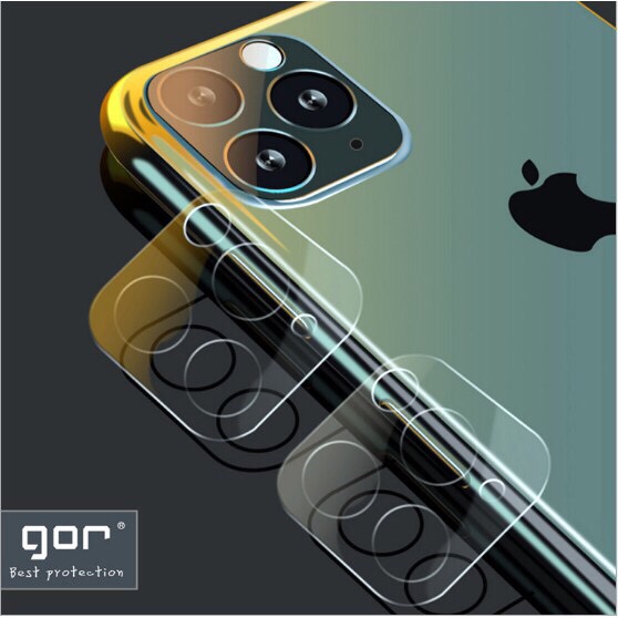 Bộ 2 Kính cường lực Camera cho iPhone 11 Pro Max - trong suốt chính hãng GOR ( 2 miếng Camera)