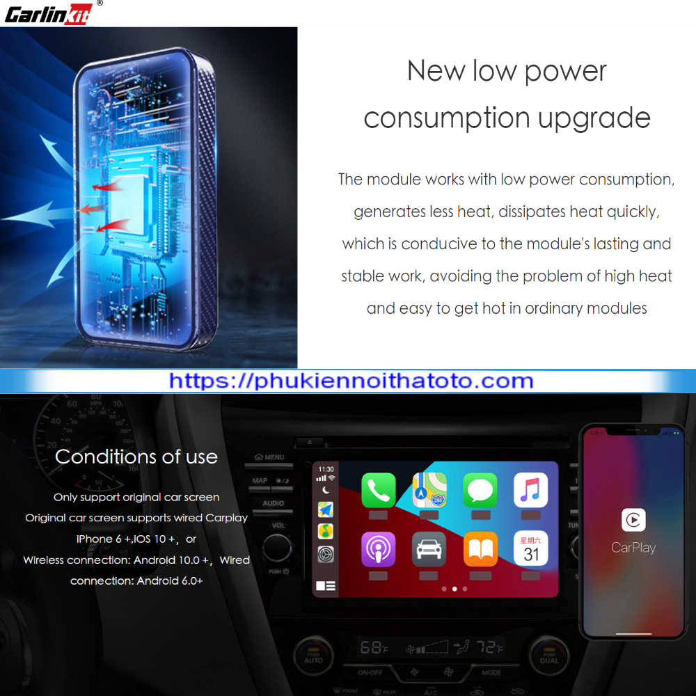 Carplay và Android Auto Không Dây CarlinKit 4.0 CP2A