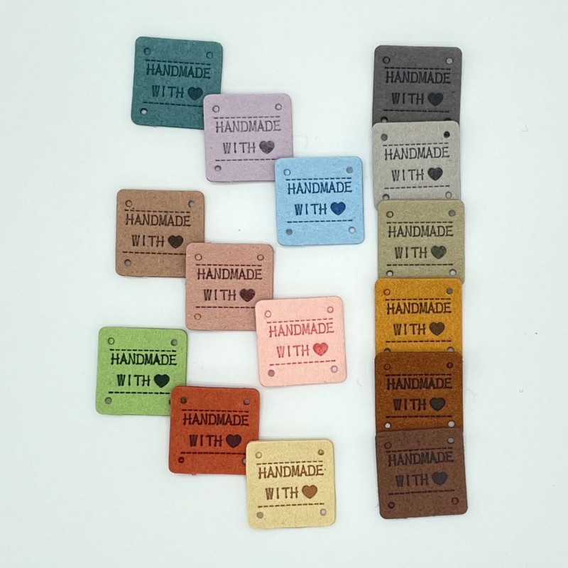 Tag quần áo tag da chữ nhật miếng da handmade 1.5cm*2cm