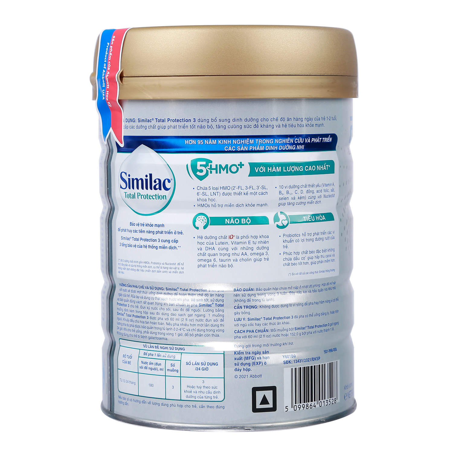 Sữa bột Abbott Similac Total Protection 3 (900g)