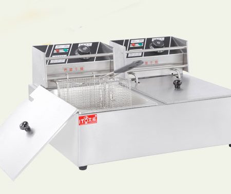 Bếp chiên nhúng điện đôi công nghiệp
