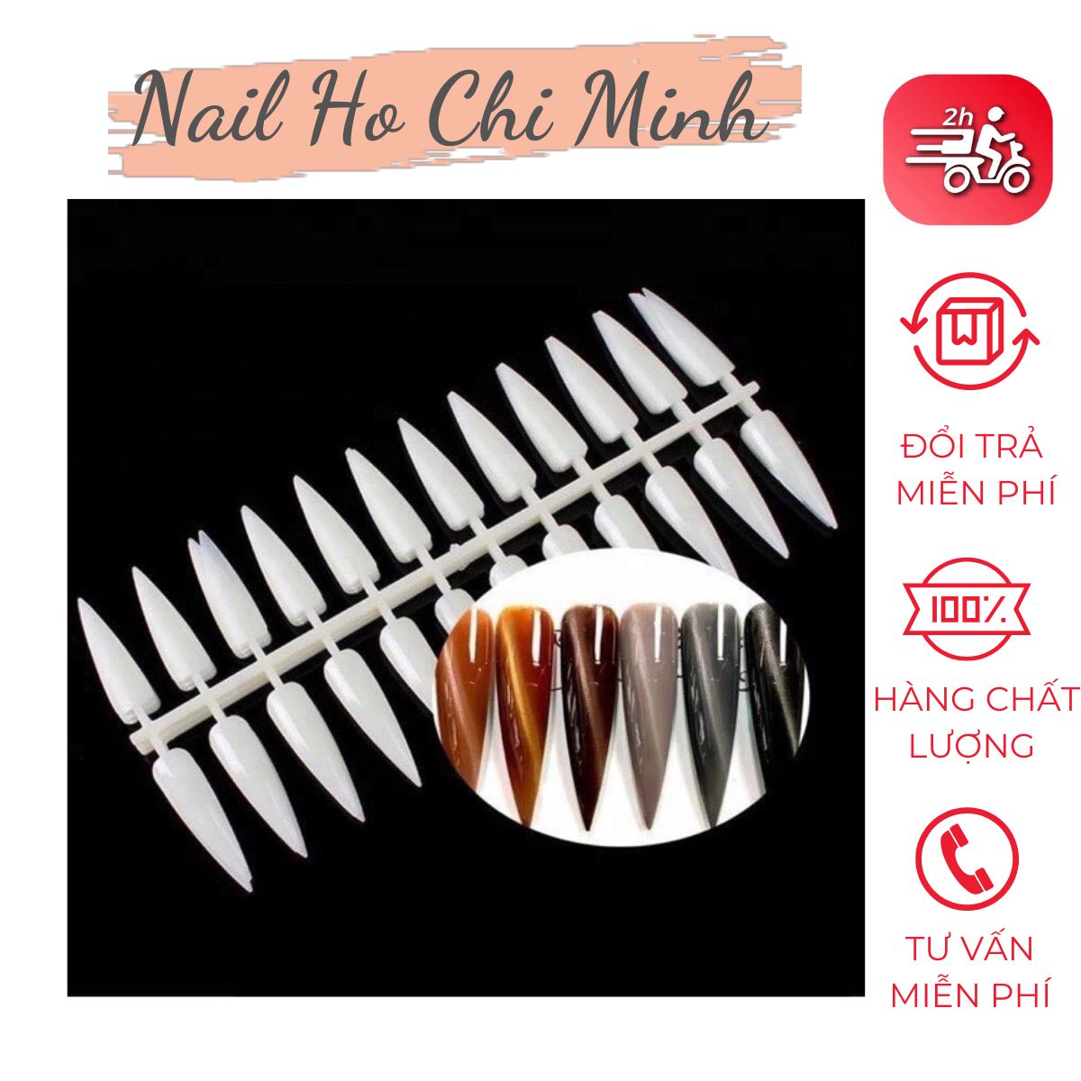 [HCM]Set mẫu móng from nhọn (10 vĩ-240 móng)