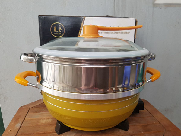 Nồi lẩu điện đa năng MTK - 9032 LOẠI 2 tầng kèm vỉ hấp tiện dụng mẫu mới nhất hiện nay