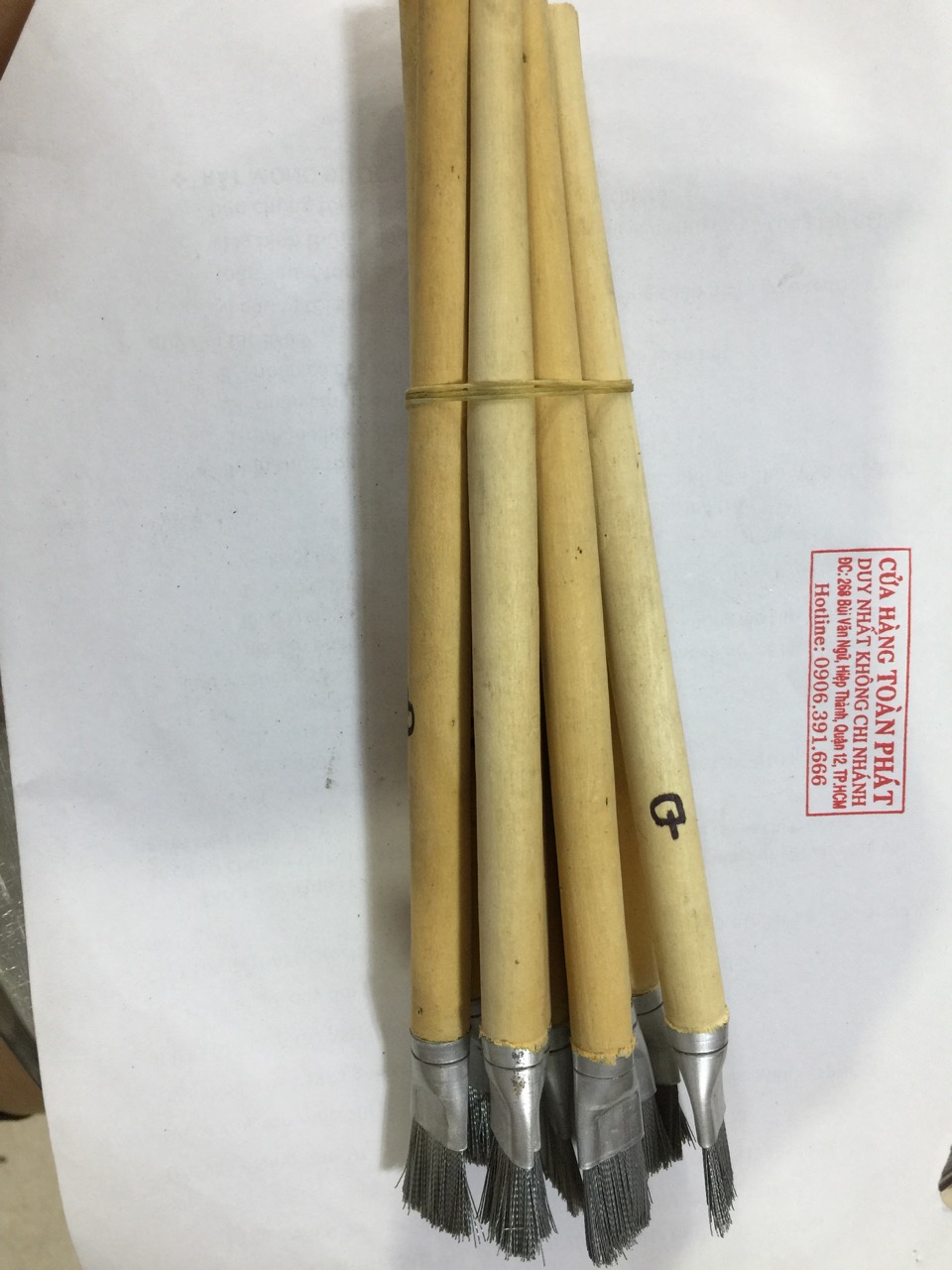 cọ sắt bút mini- chổi cọ bút sắt