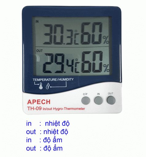 Máy đo nhiệt độ, độ ẩm môi trường APECH TH-09
