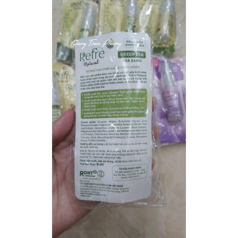 Xịt khử mùi Refre 6ml