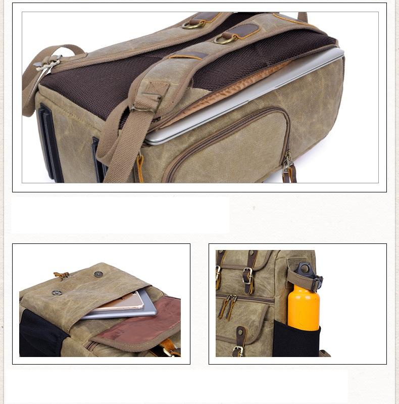 [HCM]Balo máy ảnh canvas hafl cao cấp CANVAS02