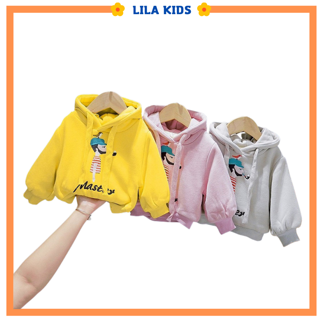 Áo nỉ hoodie cho bé Lila Kids, Áo nỉ cho bé trai và bé gái mặc đều xinh từ