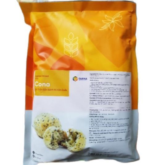 Bột trộn sẵn bánh mỳ Hàn Quốc Farina Cona 1kg