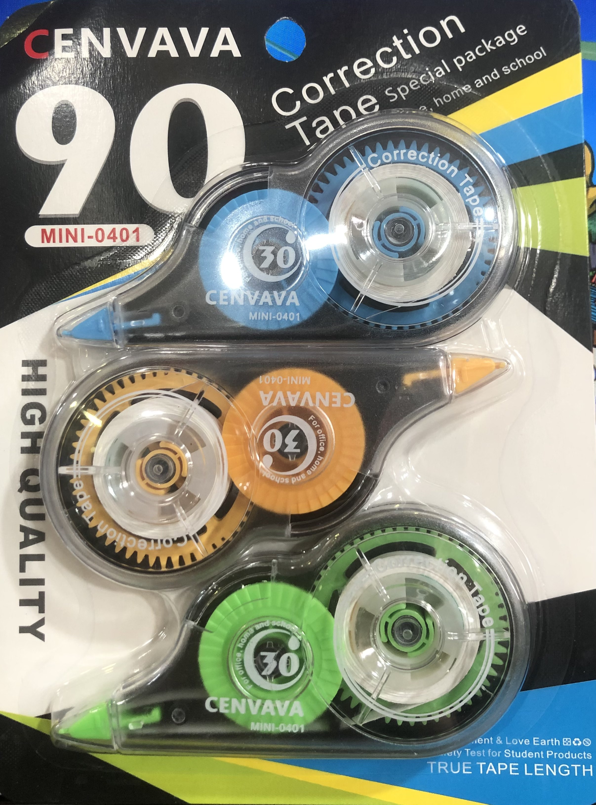 Bút xoá kéo vĩ 3 cái cenvava mini - 0401