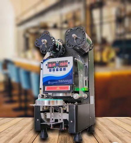 [HCM][Trả góp 0%]Máy dập nắp cốc / ép miệng ly tự động Yubann