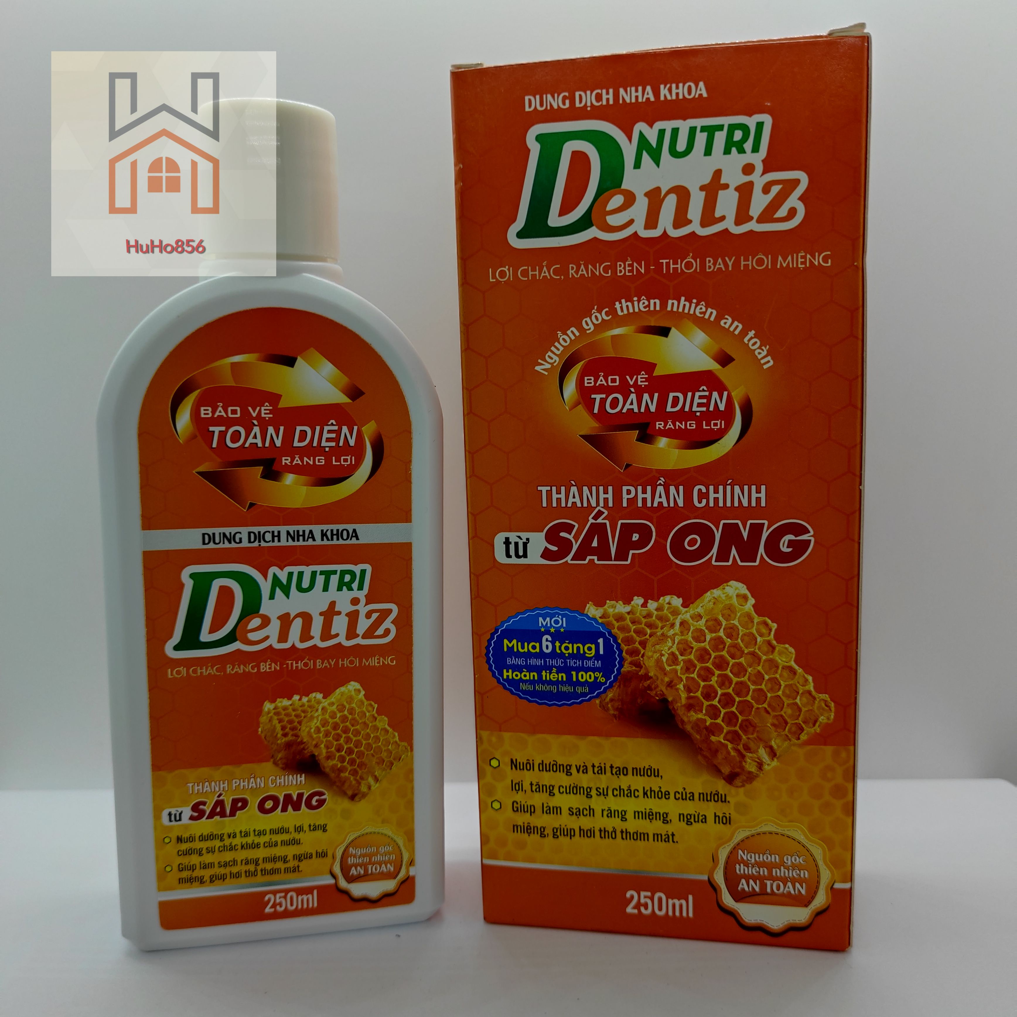 Nước súc miệng nutri dentiz 250ml - thổi bay hôi miệng, chắc răng khỏe lợi