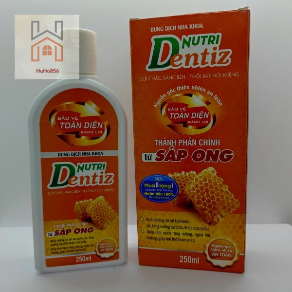 Nước Súc Miệng Nutri Dentiz 250ml - Thổi Bay Hôi Miệng, Chắc Răng Khỏe Lợi