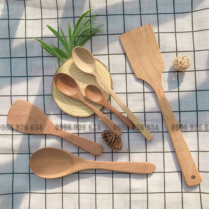 Muỗng gỗKHUYẾN MẠI SỐC Thìa gỗ ăn cơm thìa cà phê - Muôi xới cơm múc canh xào nấu bằng gỗ Hương mộc - AN TOÀN KHÔNG HÓA CHẤT