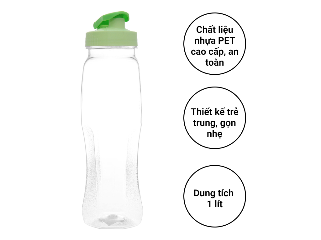 Bình Nước Duy Tân 1000ml An Toàn, Bình Đựng Nước Uống Hằng Ngày , Bình NƯớc Tủ Lạnh, BÌnh Trà Sữa