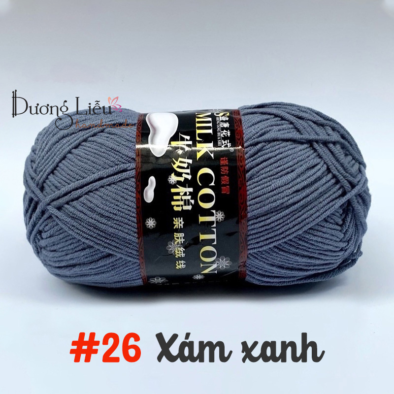 Len Milk Cotton loại 1 cuộn 125gr