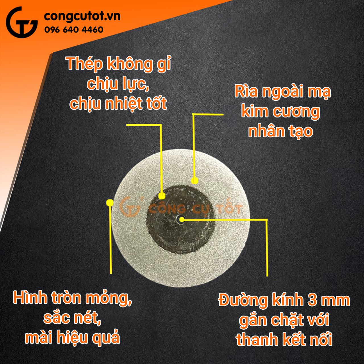 Bộ 10 lưỡi mài kim cương 50mm