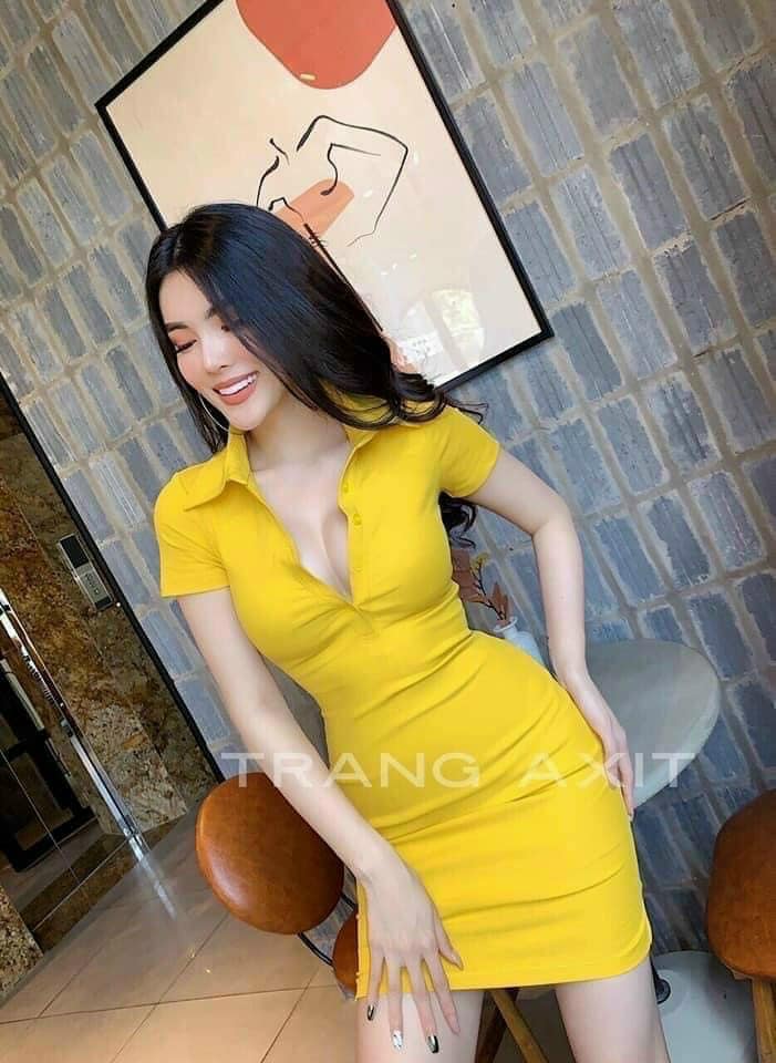 [HCM]ĐẦM ÔM BODY cổ trụ  SANG CHẢNH 874
